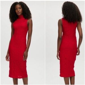 🆕 House of Harlow 1960 Vibrant Red Midi Dress